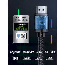 UGREEN 80602 HDMI 2.1 Male to Male Cable 3 m / black