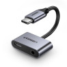 UGREEN 50596 Interface Hub USB 3.2 Gen 1 (3.1 Gen 1) Type-C 3.5mm / black