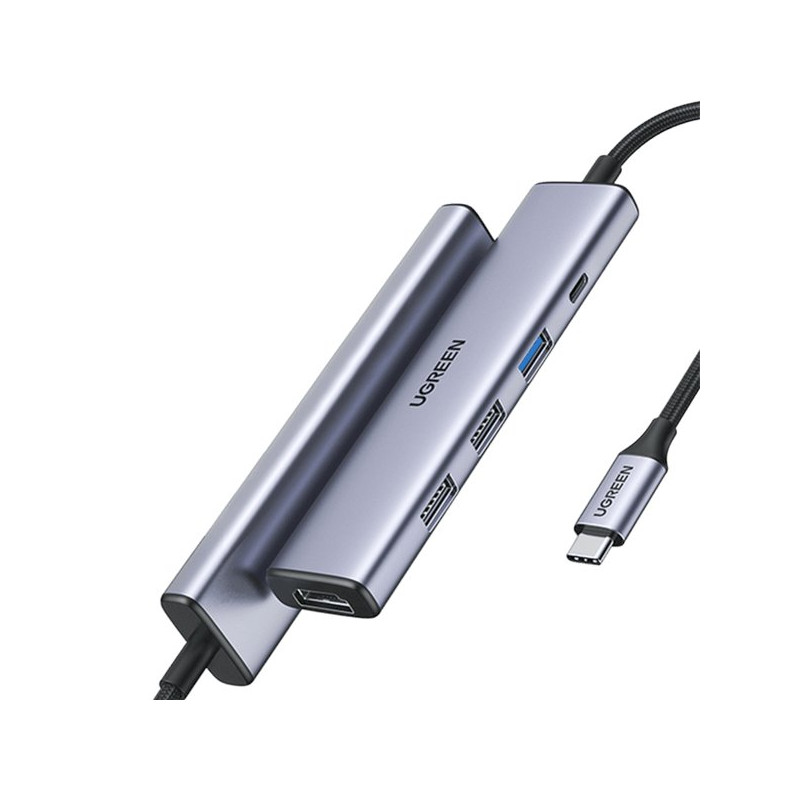 UGREEN 15495 Laptop Dock / Port Replicator USB 3.2 Gen 1 Type-C 100W PD 4K 3840 x 2160 / grey