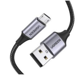 UGREEN 60146 USB Cable USB 2.0 Micro-USB A to USB A 0.48 Gbit/s 1 m / black, grey