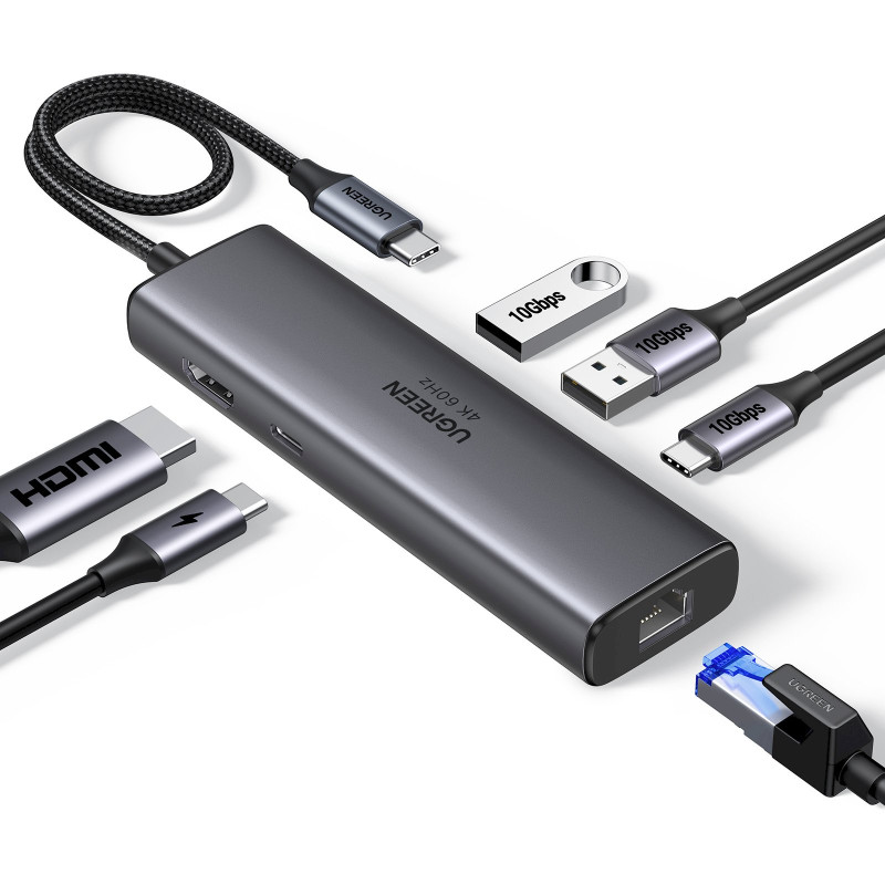 UGREEN 45000-0 REVODOK 6-in-1 Docking Station HDMI 4K@60Hz / grey