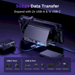 UGREEN 75126 CM800 6-in-1 USB-C Docking Station USB Power Delivery up to 100 W / Grey