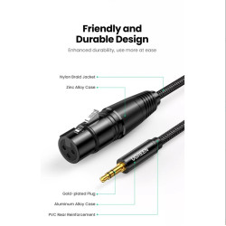 UGREEN 20763 Audio Cable XLR to 3.5mm 1 m / black