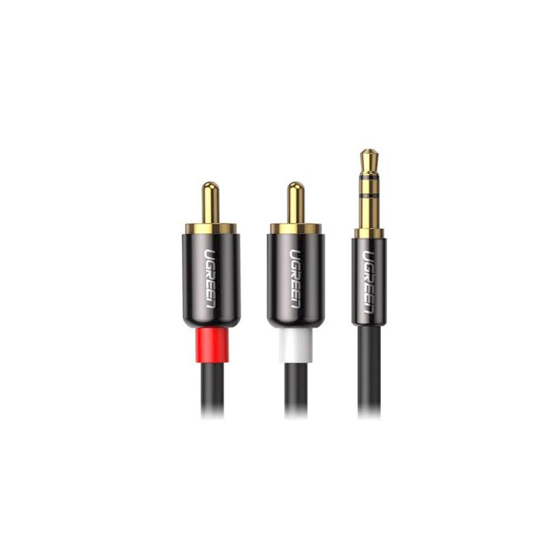 UGREEN AV116 3.5mm Jack to 2x RCA (Cinch) Audio Cable 2m / black