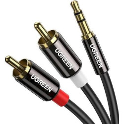 UGREEN AV116 3.5mm Jack to 2x RCA (Cinch) Audio Cable 2m / black