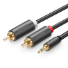 UGREEN AV102 Cable 3.5mm Jack to 2x RCA (Cinch) 3m / black