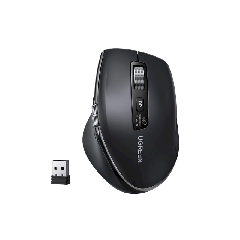 UGREEN M751 Wireless Mouse 5000DPI BT / Wi-Fi / black