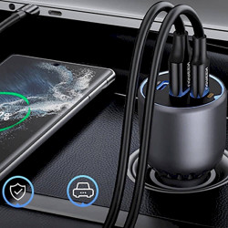 UGREEN EC705 Car Charger 1x USB-A 2x USB-C 3A