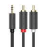 UGREEN AV102 2x RCA (Cinch) to 3.5mm Jack Cable 1m / black