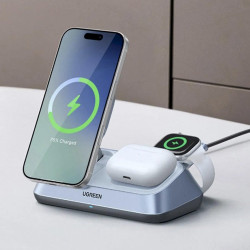 Ugreen W711 MagFlow 3-in-1 Magnetic Wireless Charger 25W grey