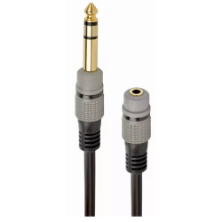 Gembird A-63M35F-0.2M Audio Adapter Cable 6.35 mm male - 3.5 mm female 0.2 m / grey