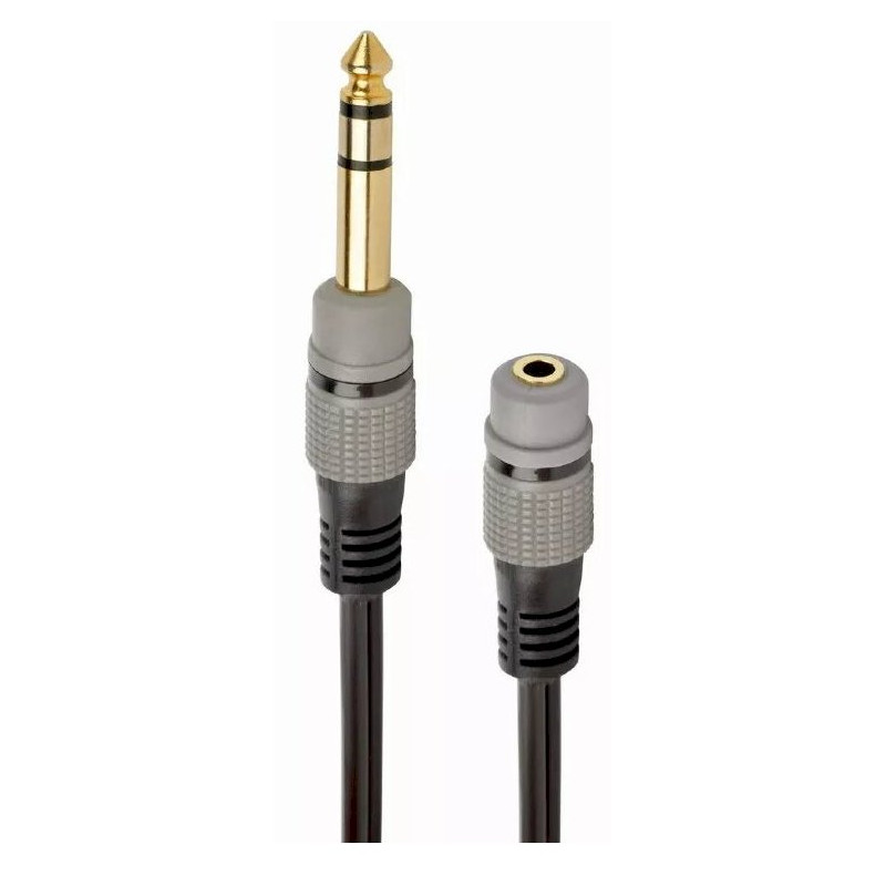 Gembird A-63M35F-0.2M Audio Adapter Cable 6.35 mm male - 3.5 mm female 0.2 m / grey