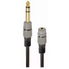 Gembird A-63M35F-0.2M Audio Adapter Cable 6.35 mm male - 3.5 mm female 0.2 m / grey