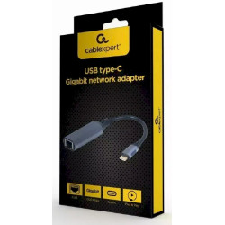 Gembird A-USB3C-LAN-01 USB Type-C to RJ-45 Ethernet Adapter / space grey
