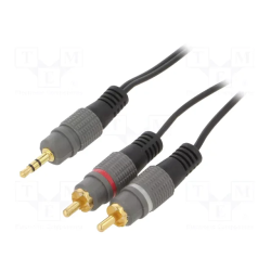 Gembird CCA-352-1.5M 3.5 mm stereo to 2xRCA cable 1.5 m