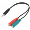 Gembird CCA-417 3.5 mm Audio + Microphone Adapter Cable / black