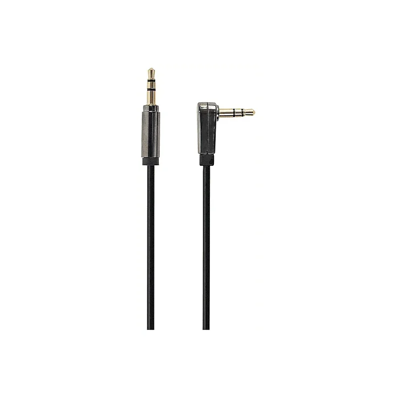 Gembird CCAPB-444L-1M Right angle 3.5 mm stereo audio cable 1m / black