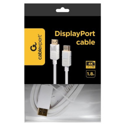 Gembird CC-DP2-6-W DisplayPort Cable DisplayPort Male - DisplayPort Male 1.8 m 4K / white