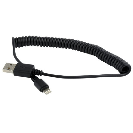 Gembird CC-LMAM-1.5M Spiral USB to Apple Lightning Cable 1.5m / black