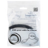 Gembird CC-LMAM-1.5M Spiral USB to Apple Lightning Cable 1.5m / black