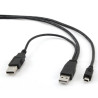 Gembird CCP-USB22-AM5P-3 USB 2.0 Cable USB A Male to Mini USB Male 0.9m / black