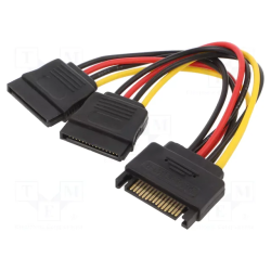 Gembird CC-SATAM2F-01 SATA Power Splitter Cable 0.15 m