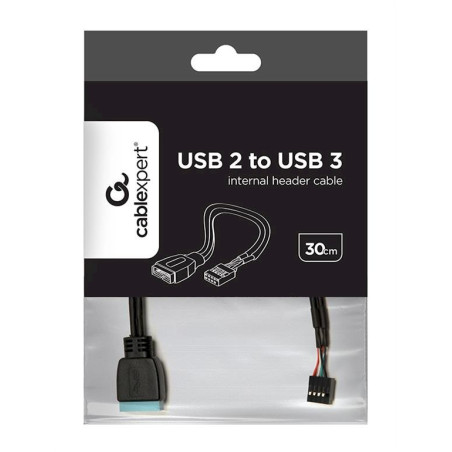 Gembird CC-U3U2-01 USB 3.0 19pin to USB 2.0 9pin Cable 0.3m