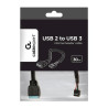 Gembird CC-U3U2-01 USB 3.0 19pin to USB 2.0 9pin Cable 0.3m