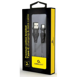 Gembird CC-USB2B-AMCM-2M-BW USB-A to USB-C Cable USB 2.0 2m / black