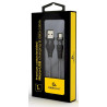 Gembird CC-USB2B-AMMBM-1M-BW USB Cable USB Male - Micro USB Male Premium cotton braided 1m / black/white