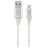 Gembird CC-USB2B-AMMBM-2M-BW2 USB-A to Micro-USB Cable 2m / silver-white