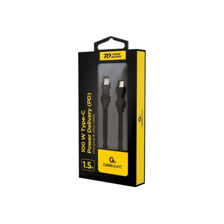 Gembird CC-USB2-CMCM100-1.5M USB Type-C Male - USB Type-C Male Cable 100W 1.5m / black