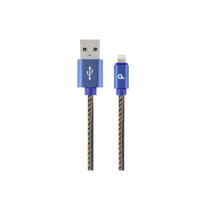 Gembird CC-USB2J-AMLM-1M-BL USB Male - Lightning Male Cable Premium denim 1m / blue