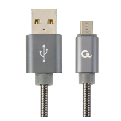 Gembird CC-USB2S-AMMBM-1M-BG USB-A to Micro-USB Cable 1m / metallic grey