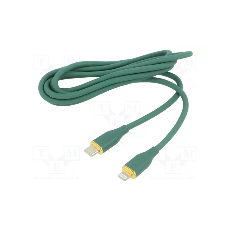 Gembird CC-USB2S-CM8PM-1.5M-G Premium Silicone Charging & Data Cable USB Type-C to 8-pin Male 1.5m / green