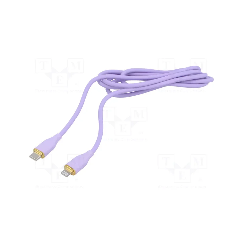Gembird CC-USB2S-CM8PM-1.5M-P Cablexpert Premium Silicon Cable Apple Lightning to USB-C 1.5m / violet