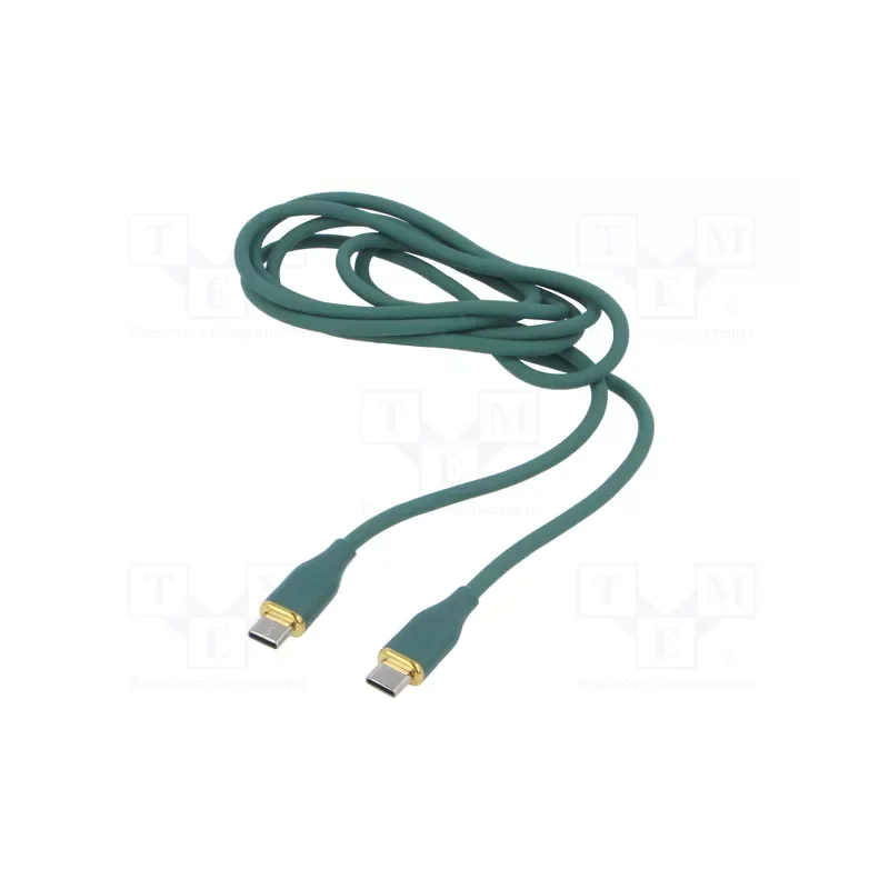 Gembird CC-USB2S-CMCM-1.5M-G Premium Silicon USB Type-C Male - USB Type-C Male Cable 1.5m / green