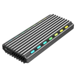 Gembird EE2280-U3C-03 USB 3.1 Enclosure for M.2 NVMe Drives / RGB / aluminum