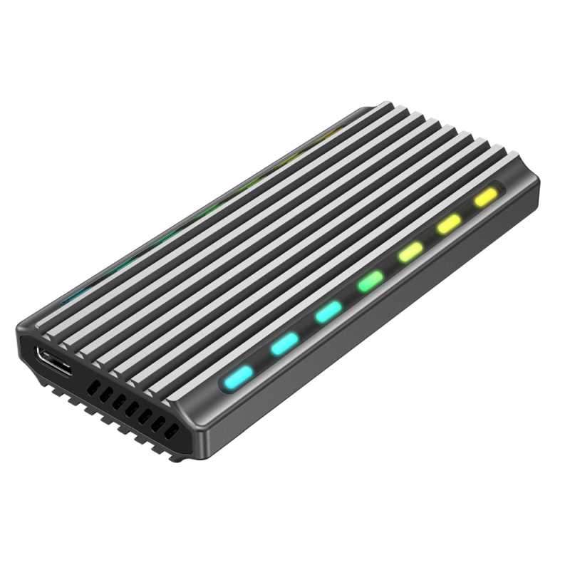 Gembird EE2280-U3C-03 USB 3.1 Enclosure for M.2 NVMe Drives / RGB / aluminum