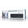 Gembird KB-US-103 Standard USB Keyboard with Big Letters / black