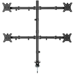 Gembird MA-D4-01 Adjustable Desk Mounted 4-Display Monitor Mount Rotate / Tilt / Swivel