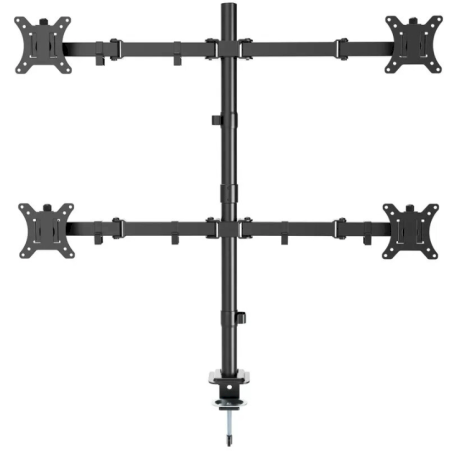Gembird MA-D4-01 Adjustable Desk Mounted 4-Display Monitor Mount Rotate / Tilt / Swivel