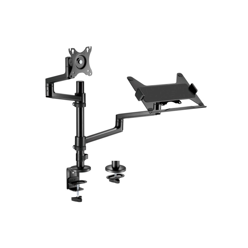 Gembird MA-DA-04 Adjustable Monitor Arm with Notebook Tray