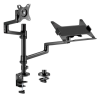 Gembird MA-DA-04 Adjustable Monitor Arm with Notebook Tray
