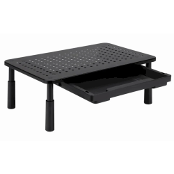 Gembird MS-TABLE-D-01 Adjustable Monitor Stand with Drawer / black