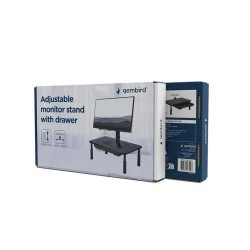 Gembird MS-TABLE-D-01 Adjustable Monitor Stand with Drawer / black