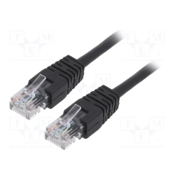 Gembird PP12-3M/BK Patch Cable CAT5e UTP 3m / black
