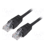 Gembird PP12-3M/BK Patch Cable CAT5e UTP 3m / black