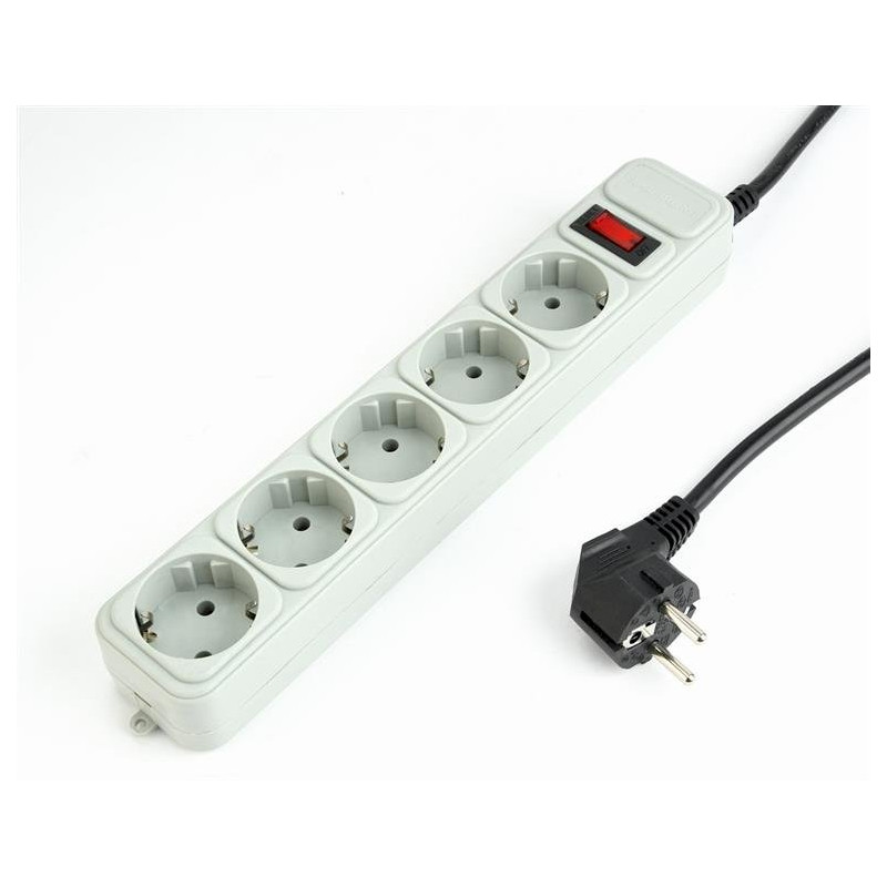 Gembird SPG3-B-6C Surge Protector Power Strip 5 AC outlets 1.8m