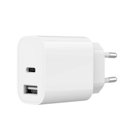 Gembird TA-UC-2AC12-01 Universal USB Charger USB-A + USB-C 2.4A / white